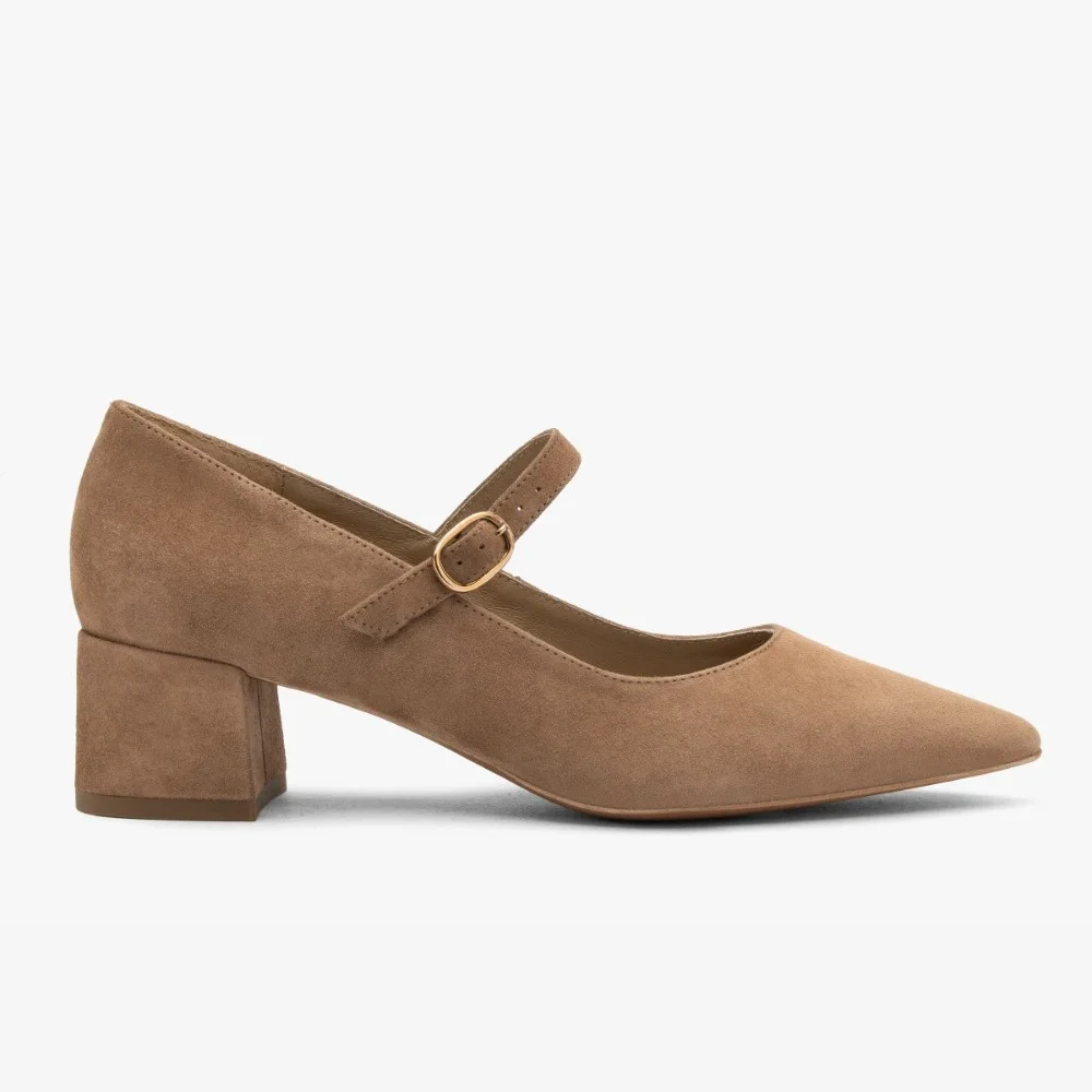 Класичні туфлі Mary Jane на блочному підборі з ремінцем Rylko (Польща) модель 5972