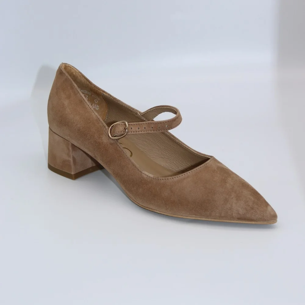 Класичні туфлі Mary Jane на блочному підборі з ремінцем Rylko (Польща) модель 5972