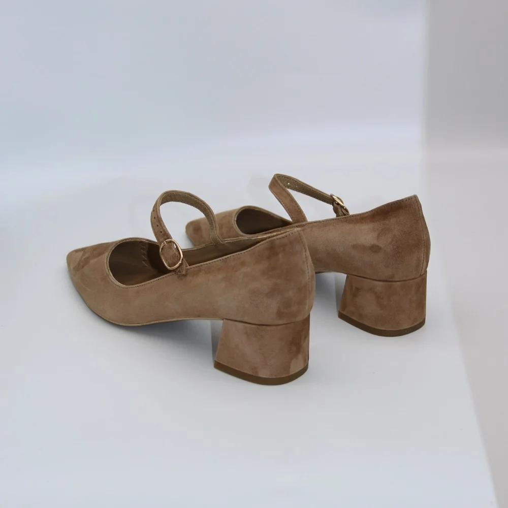 Класичні туфлі Mary Jane на блочному підборі з ремінцем Rylko (Польща) модель 5972