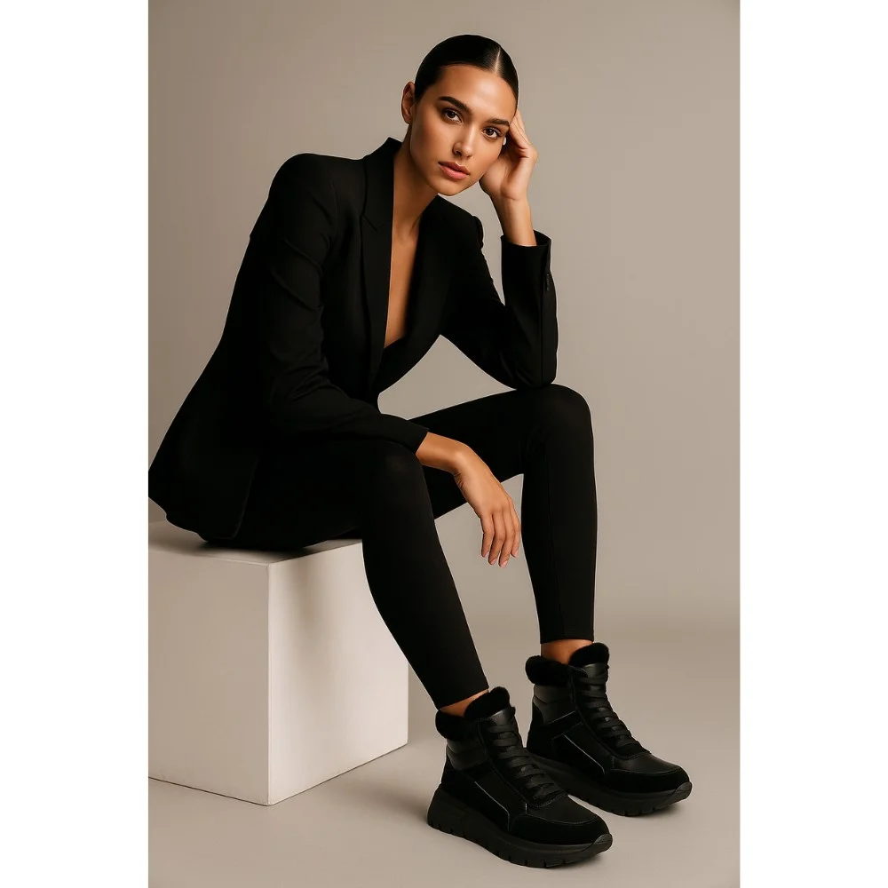 Женские зимние ботинки Allsy Lonza 204146 Black модель 5979