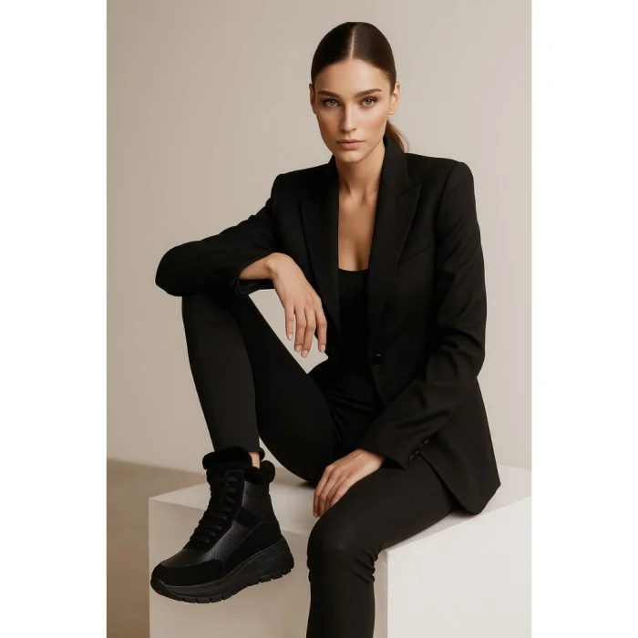 Жіночі зимові черевики Allsy Lonza 204146 Black модель 5979