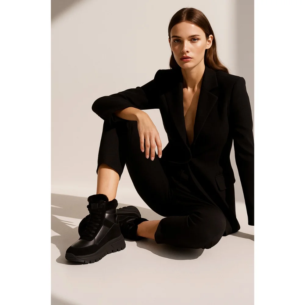 Женские зимние ботинки Allsy Lonza 204146 Black модель 5979