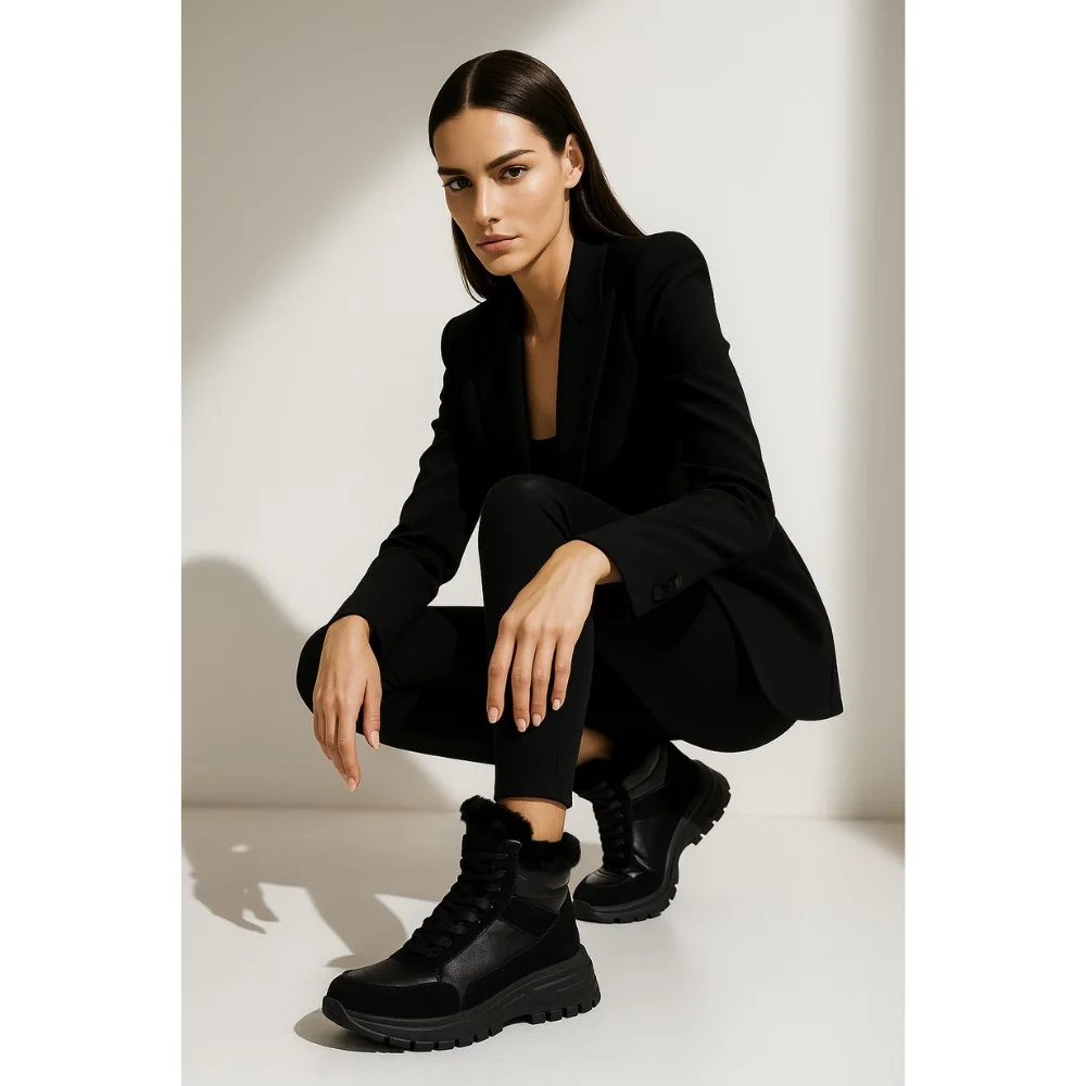 Женские зимние ботинки Allsy Lonza 204146 Black модель 5979