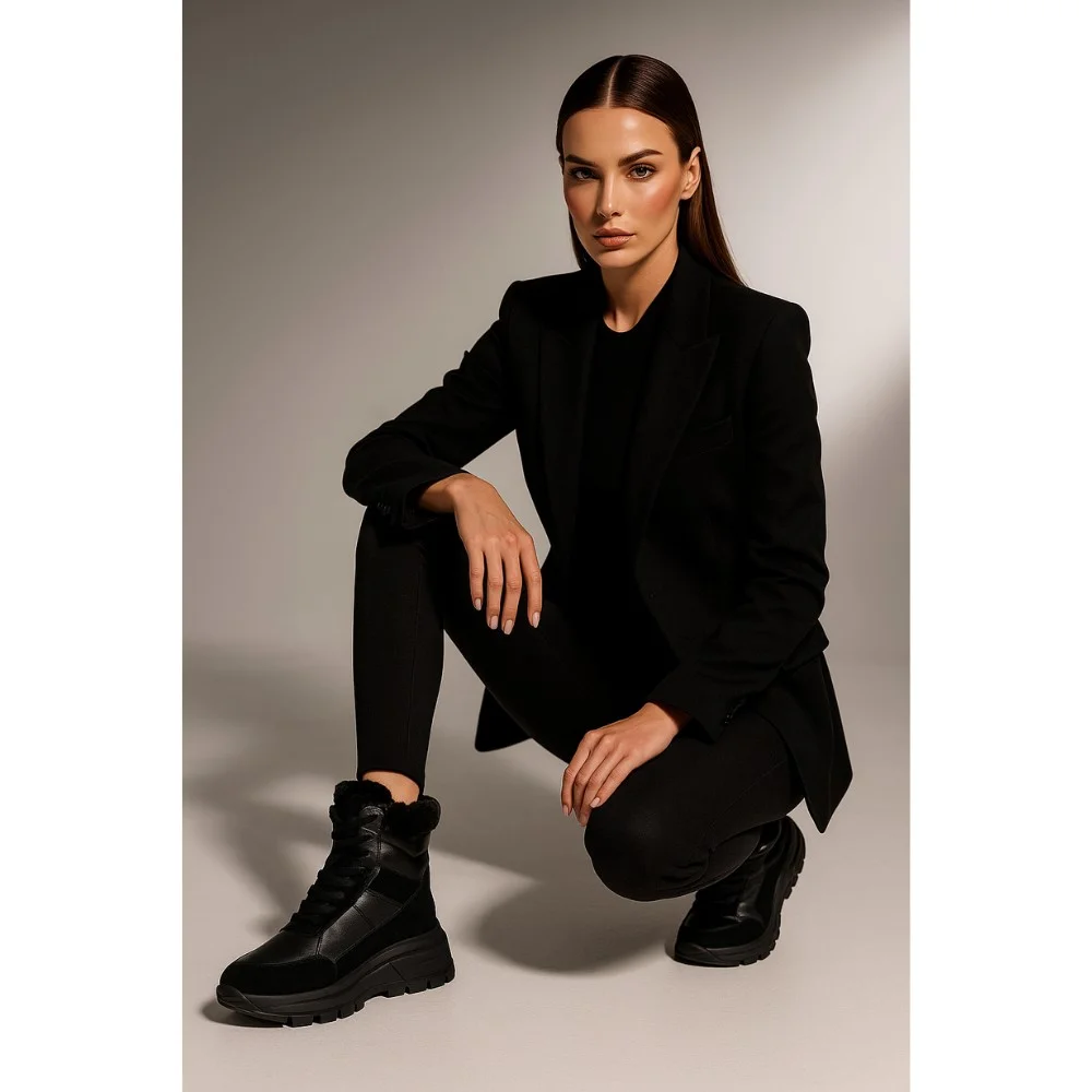 Женские зимние ботинки Allsy Lonza 204146 Black модель 5979