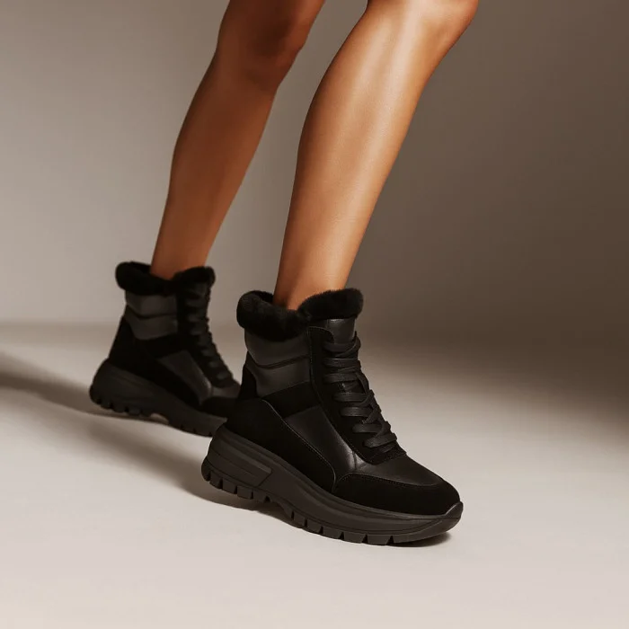 Жіночі зимові черевики Allsy Lonza 204146 Black модель 5979