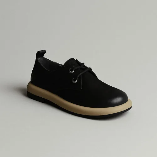 Жіночі туфлі Allsy Lonza 206126 Z53-2508-1 Black 5981, чорні, з натурального нубуку, комфортні