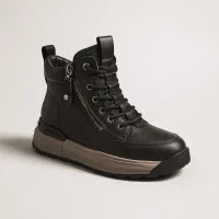 Women's winter boots Allsy Lonza 203264 580-HX830-2PM Black 5986 with insulation from natural lambskin