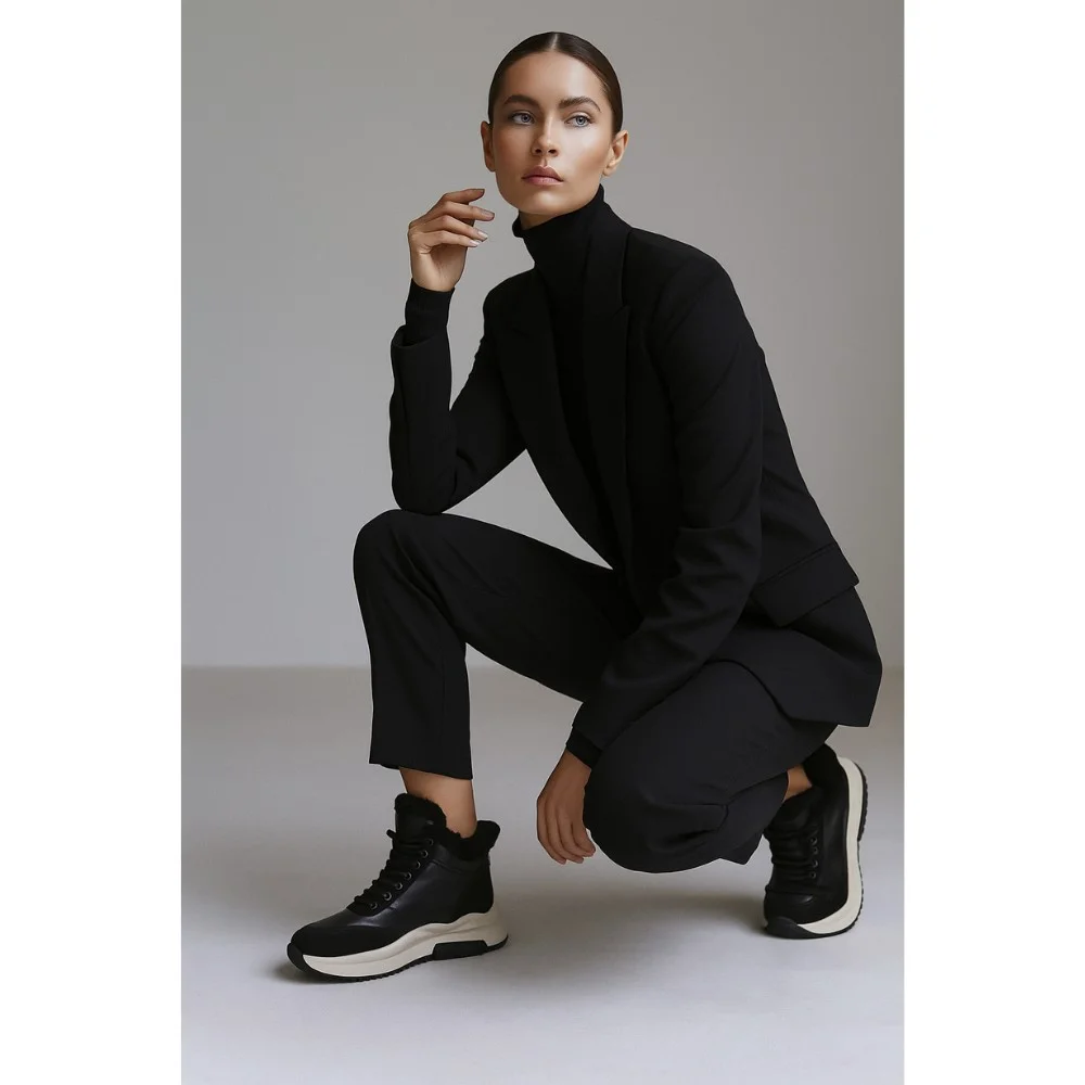 Жіночі зимові черевики Allsy Lonza 204152 Black із натуральної шкіри 5992