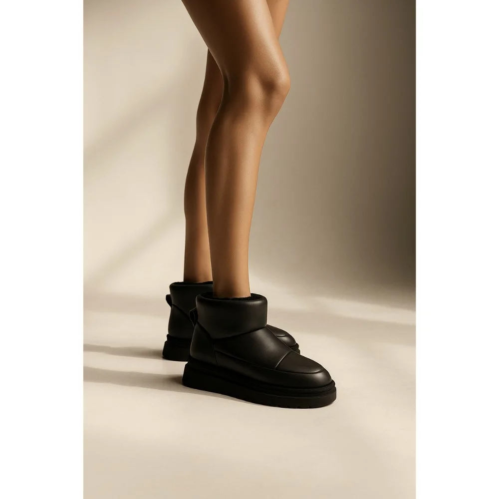 Жіночі зимові шкіряні дутики Allsy Lonza 201656 615-20-1 BLACK 5993