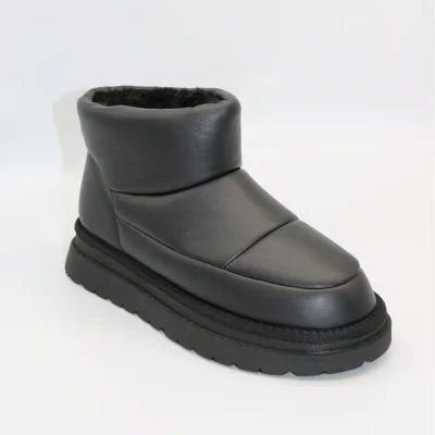Women's winter leather dutik ugg boots Allsy Lonza 201656 615-20-1 BLACK 5993 black
