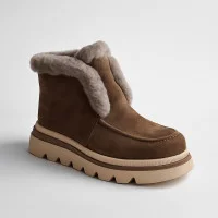 Women's gray ugg boots Allsy Lonza 204721 203020 25A46ZM059-20 GREY 5994 made of genuine suede