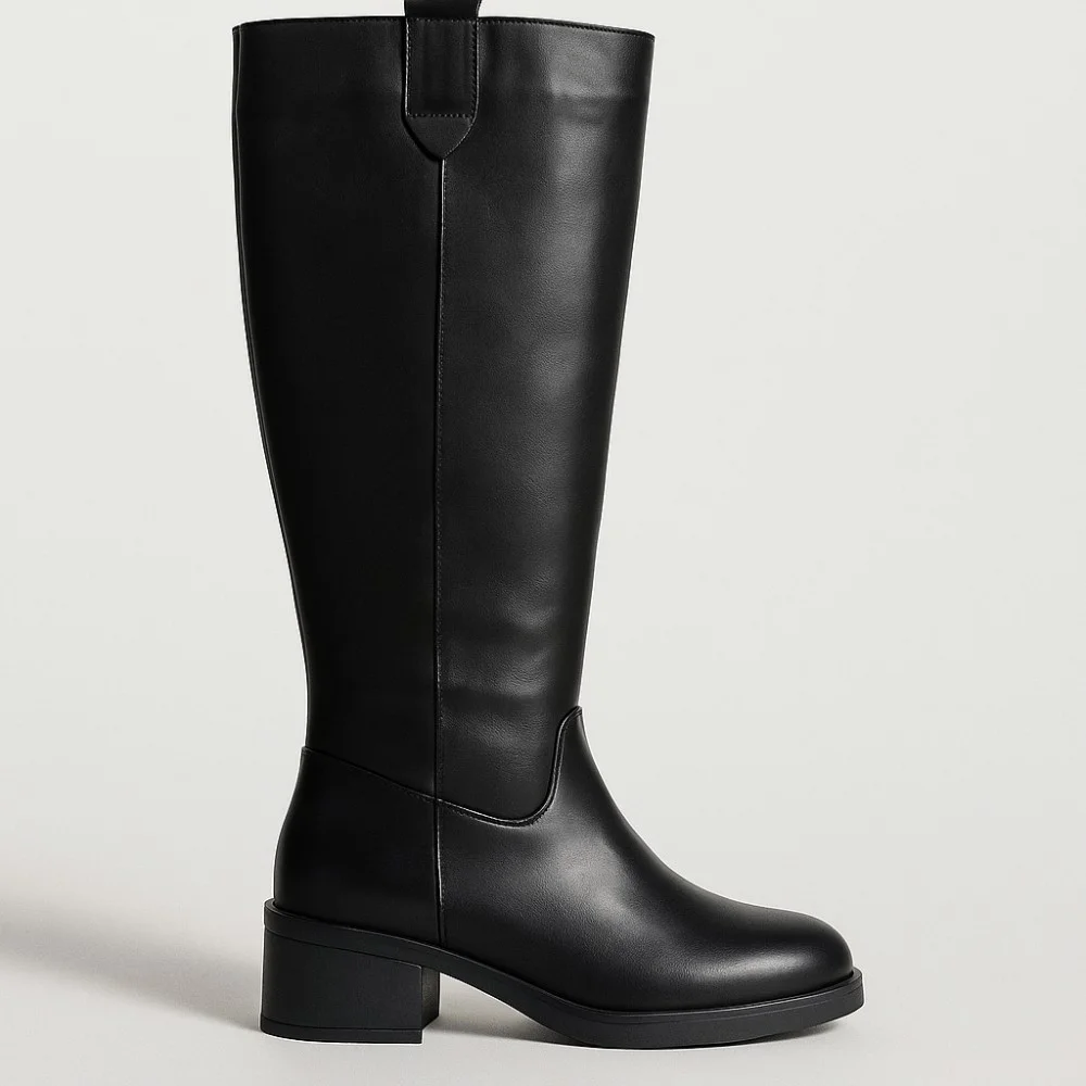 Жіночі чорні шкіряні чоботи Romax Comfort 8191-E 5998 з утепленням