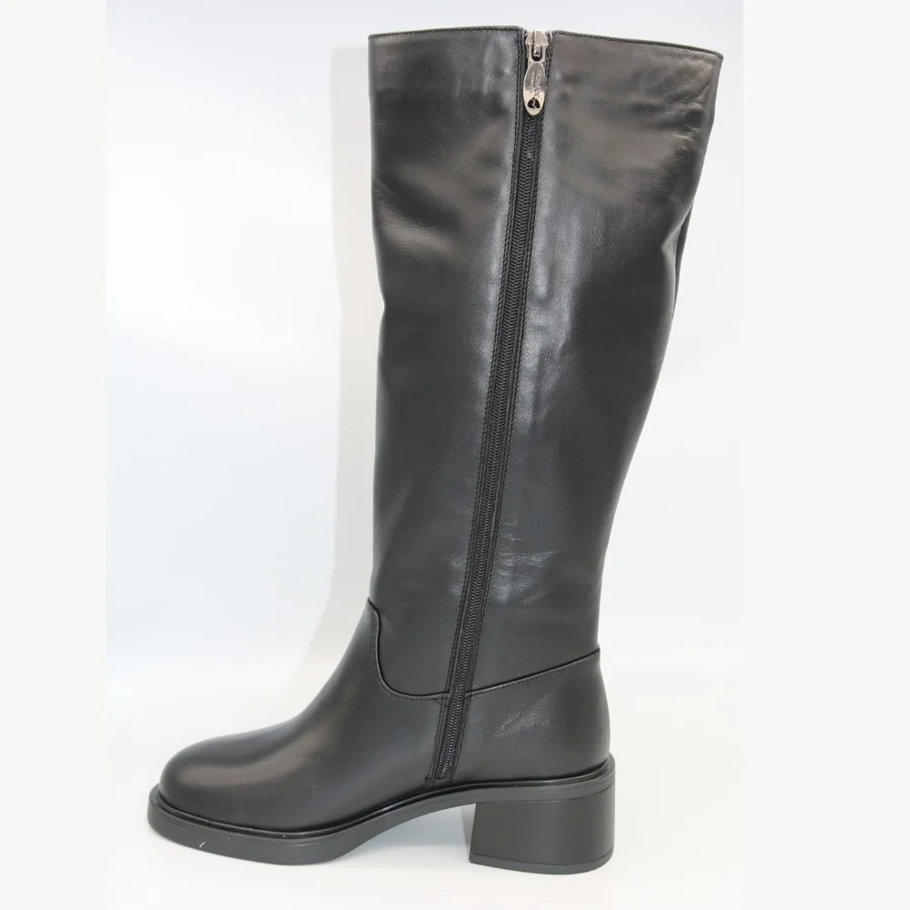 Жіночі чорні шкіряні чоботи Romax Comfort 8191-E 5998 з утепленням