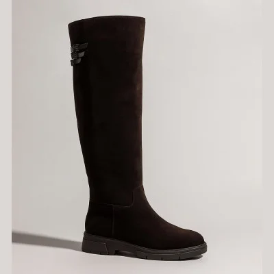 Women's suede boots Fabio Monelli 201293 BY2427-03-C2673+1 BROWN 6005, brown, Euro-winter insulation, lambskin lining