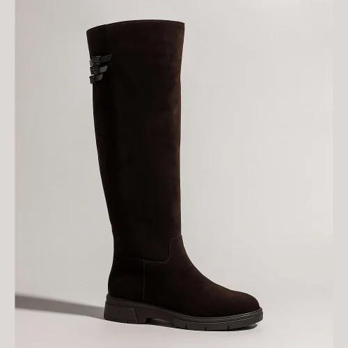 Women's suede boots Fabio Monelli 201293 BY2427-03-C2673+1 BROWN 6005, brown, Euro-winter insulation, lambskin lining