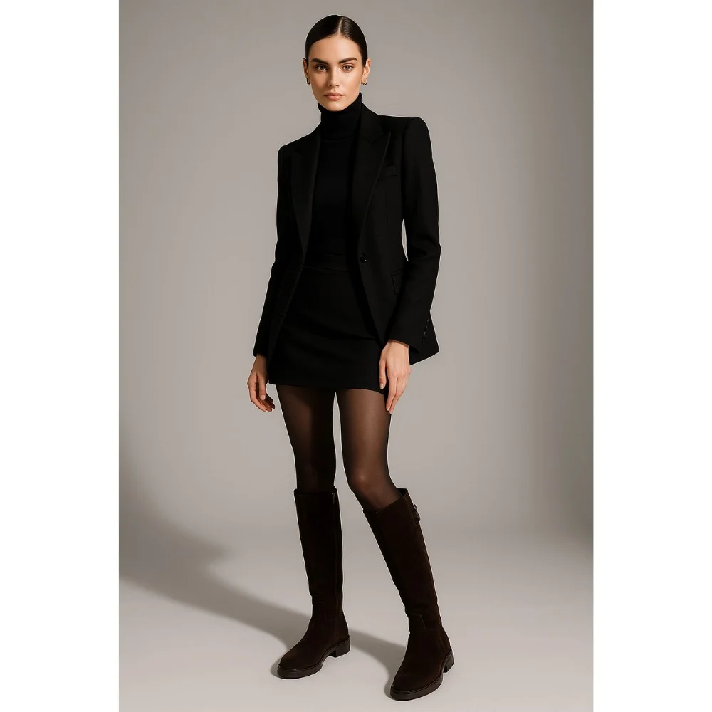 Fabio Monelli 201293 BY2427-03-C2673+1: жіночі замшеві чоботи, коричневі, єврозима, цигейка 