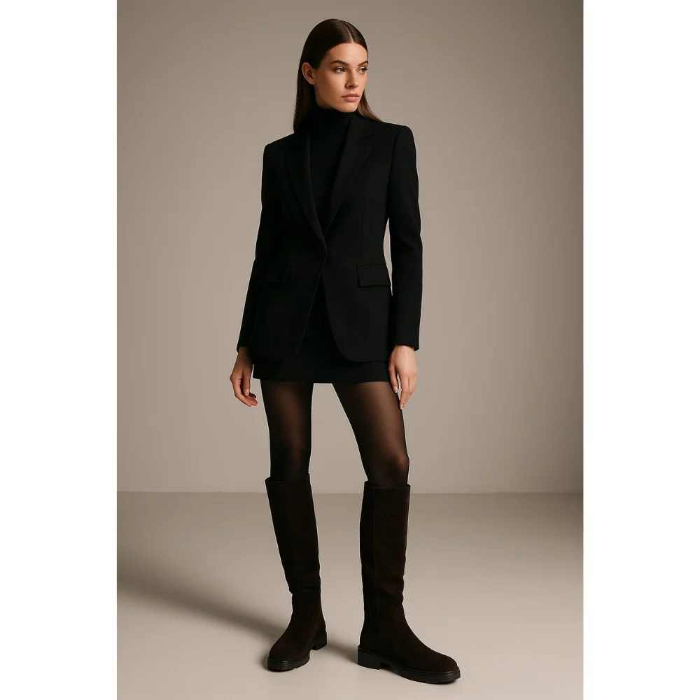 Fabio Monelli 201293 BY2427-03-C2673+1: жіночі замшеві чоботи, коричневі, єврозима, цигейка 