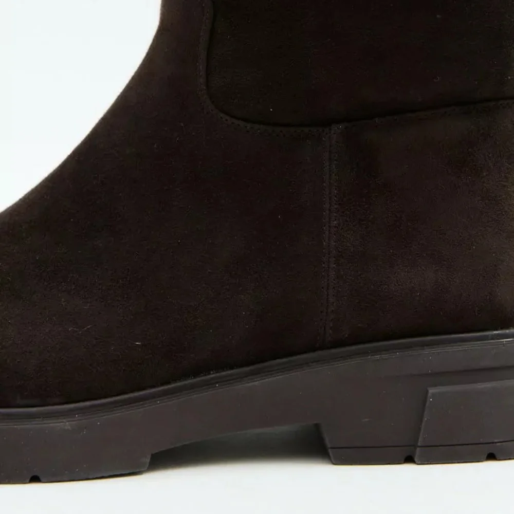 Fabio Monelli 201293 BY2427-03-C2673+1: жіночі замшеві чоботи, коричневі, єврозима, цигейка 