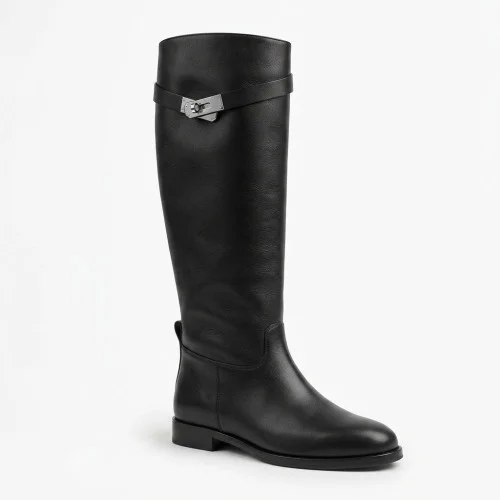 Romax Comfort 8195-DS NY 190212 6006 black high-top boots with fittings, made of genuine leather, in the style of Hermes Lux Jumping Romax Comfort 8195-DS NY 190212 6006 black high-top boots with fittings, made of genuine leather, in the style of Hermes Lux Jumping