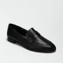 Women’s black leather loafers Fabio Monelli 183268 G52-22A-Y164X2 6007