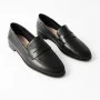 Women’s black leather loafers Fabio Monelli 183268 G52-22A-Y164X2 6007