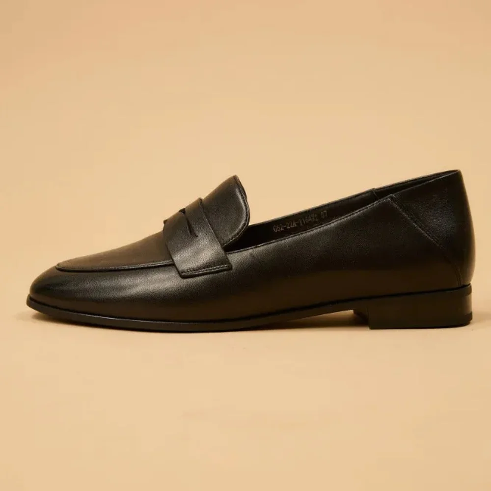 Women’s black leather loafers Fabio Monelli 183268 G52-22A-Y164X2 6007