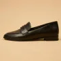 Women’s black leather loafers Fabio Monelli 183268 G52-22A-Y164X2 6007