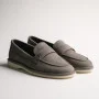 Women’s grey nubuck loafers Mary Rosa Sky-14 6008