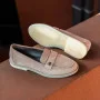 Women’s grey nubuck loafers Mary Rosa Sky-14 6008