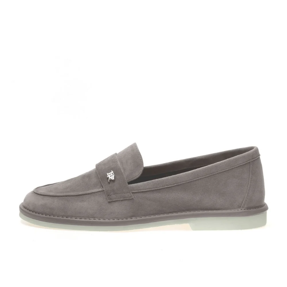 Women’s grey nubuck loafers Mary Rosa Sky-14 6008