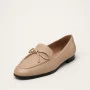 Women’s beige leather pumps by Mary Rosa with bow — 12255 LD9223-3-P5223 art i cot bezh 6009
