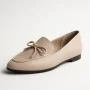Women’s beige leather pumps by Mary Rosa with bow — 12255 LD9223-3-P5223 art i cot bezh 6009