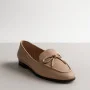 Women’s beige leather pumps by Mary Rosa with bow — 12255 LD9223-3-P5223 art i cot bezh 6009