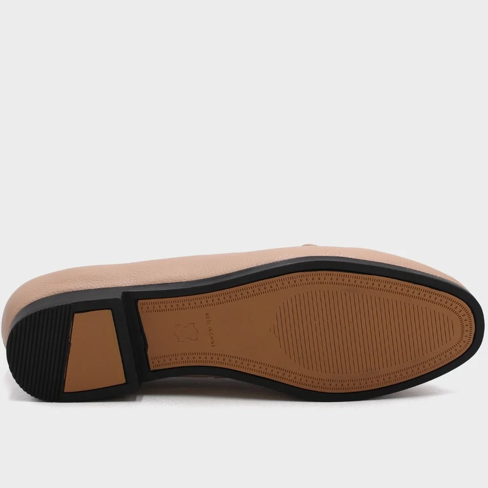 Women’s beige leather pumps by Mary Rosa with bow — 12255 LD9223-3-P5223 art i cot bezh 6009