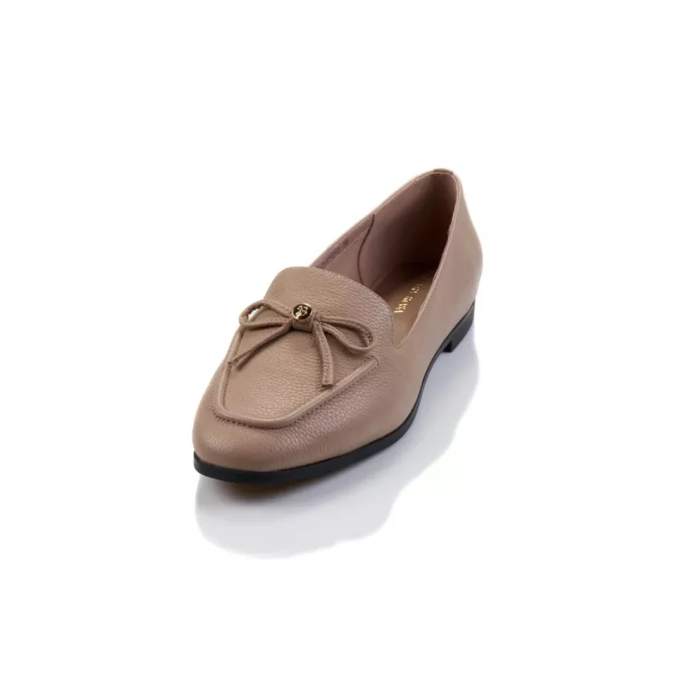 Women’s beige leather pumps by Mary Rosa with bow — 12255 LD9223-3-P5223 art i cot bezh 6009