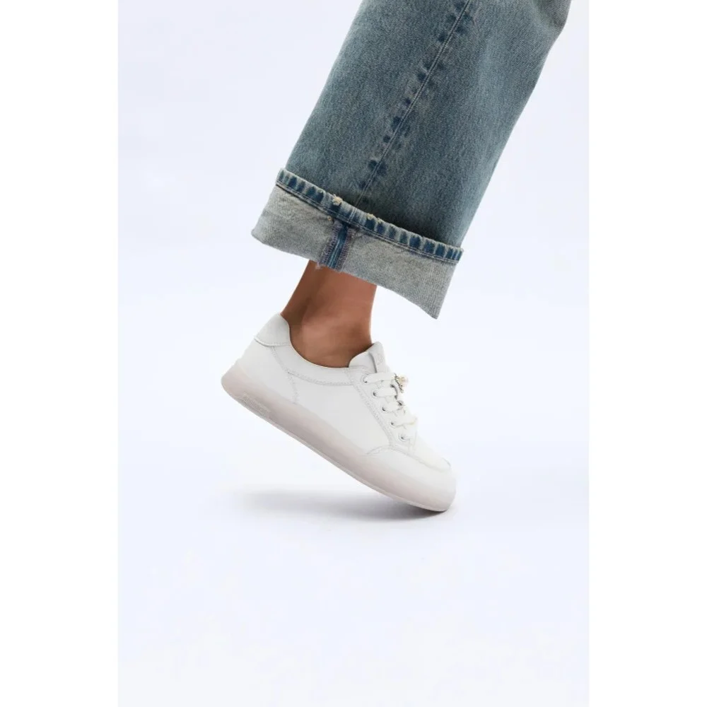 Women’s white leather Allsy Lonza sneakers 204455 204456 6010 with pearl detail