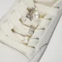 Women’s white leather Allsy Lonza sneakers 204455 204456 6010 with pearl detail