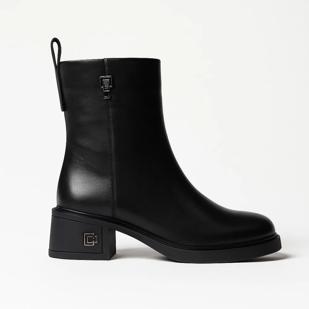 Жіночі шкіряні демісезонні черевики Fabio Monelli 203210 22B540-F306-NP1015B Black 6012