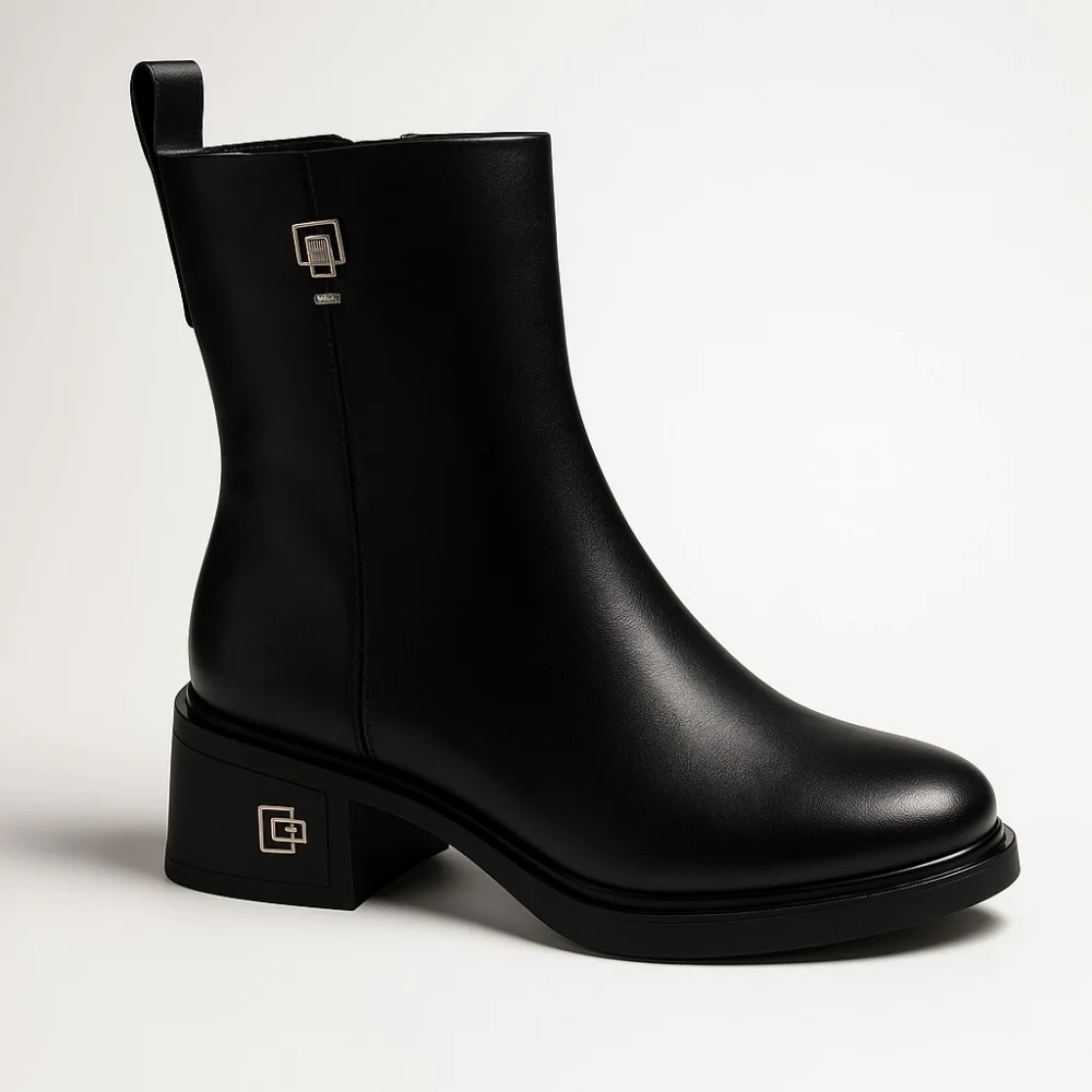 Жіночі шкіряні демісезонні черевики Fabio Monelli 203210 22B540-F306-NP1015B Black 6012