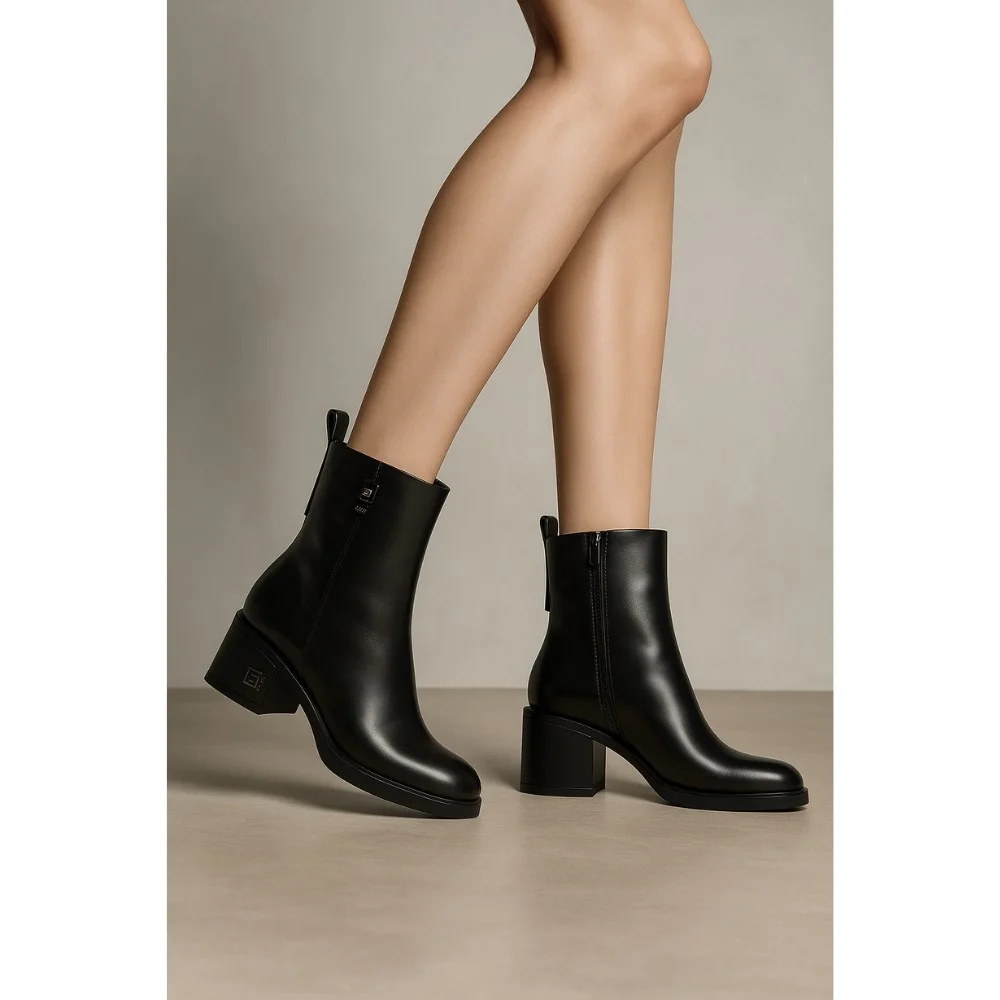 Жіночі шкіряні демісезонні черевики Fabio Monelli 203210 22B540-F306-NP1015B Black 6012