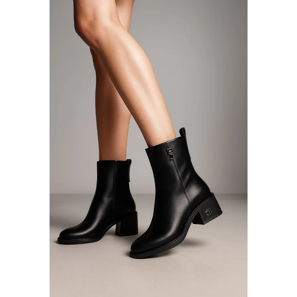 Жіночі шкіряні демісезонні черевики Fabio Monelli 203210 22B540-F306-NP1015B Black 6012