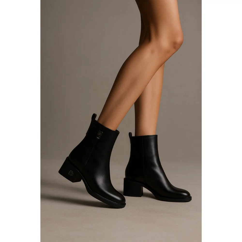 Жіночі шкіряні демісезонні черевики Fabio Monelli 203210 22B540-F306-NP1015B Black 6012