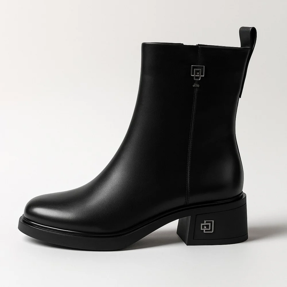 Жіночі шкіряні демісезонні черевики Fabio Monelli 203210 22B540-F306-NP1015B Black 6012