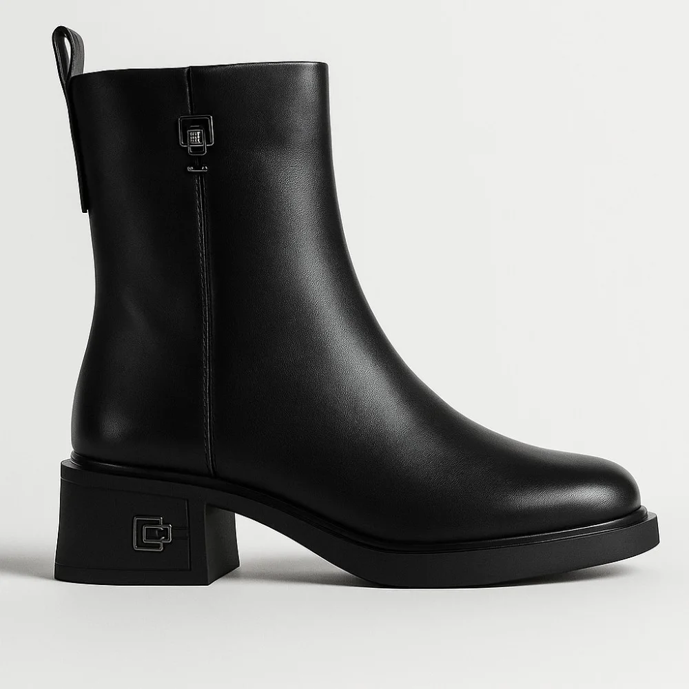 Жіночі шкіряні демісезонні черевики Fabio Monelli 203210 22B540-F306-NP1015B Black 6012