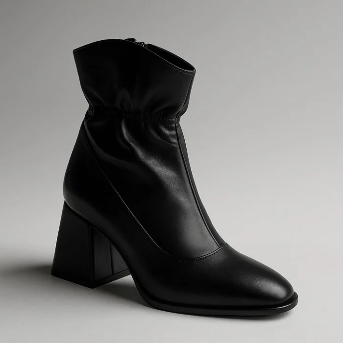 Women's Black Ankle Boots Bombonella 601.62444 S.A. 12 T SYH 6019 Medium Heel