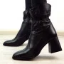 Women's Black Ankle Boots Bombonella 601.62444 S.A. 12 T SYH 6019 Medium Heel