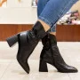 Women's Black Ankle Boots Bombonella 601.62444 S.A. 12 T SYH 6019 Medium Heel