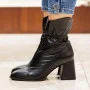 Women's Black Ankle Boots Bombonella 601.62444 S.A. 12 T SYH 6019 Medium Heel