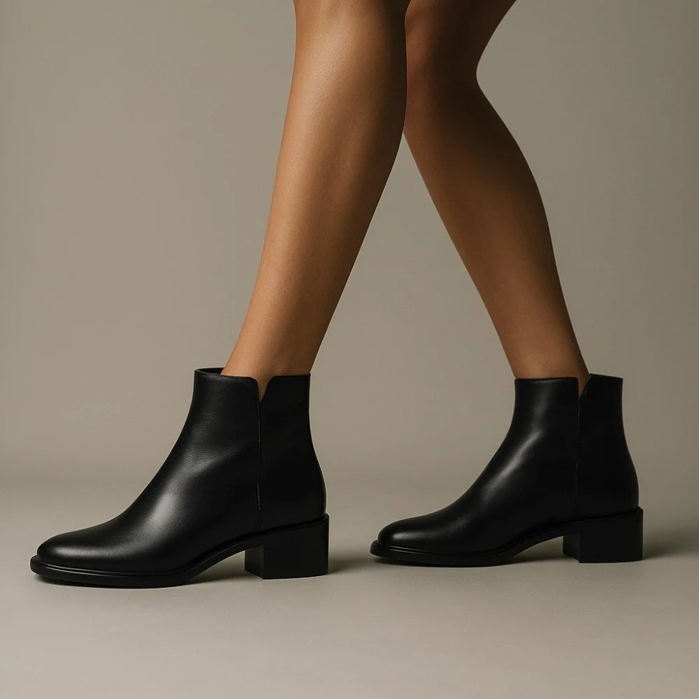 Жіночі чорні шкіряні черевики Rylko 3YY95 3YVL9-9TZ-38466 4WVA7 6020 — щоденний комфорт і стиль