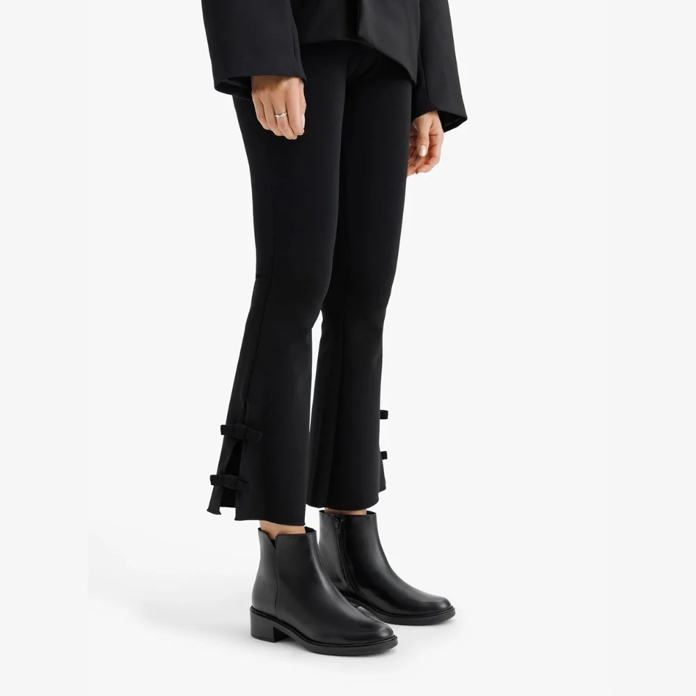 Жіночі чорні шкіряні черевики Rylko 3YY95 3YVL9-9TZ-38466 4WVA7 6020 — щоденний комфорт і стиль